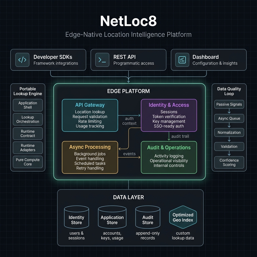 NetLoc8 edge-native platform architecture overview